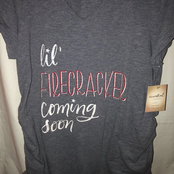 A:glow maternity top size XL NWT short sleeve V-neck  T-shirt Bundle2save - Picture 8 of 9